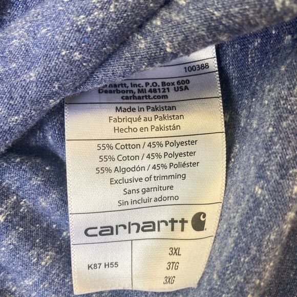 CARHARTT Loose Fit Pullover T-Shirt Tee Men Size 3XL Blue Pocket Short Sleeve - Picture 4 of 7